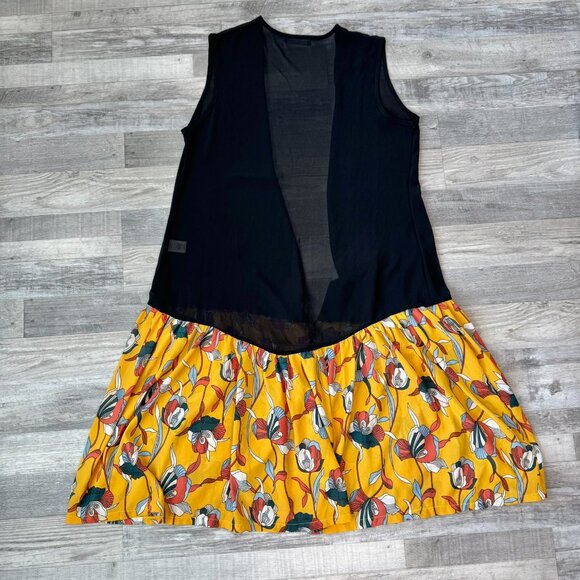 Do Everything In Love Semi Sheer Black Sleeveless Duster E21 - Picture 5 of 5